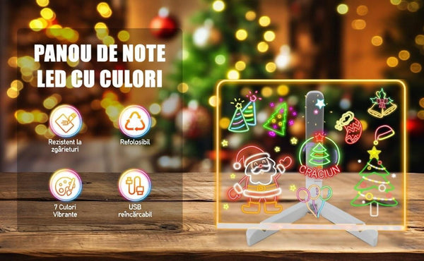 ClearGlow-Tablă LED Transparentă pentru Scris